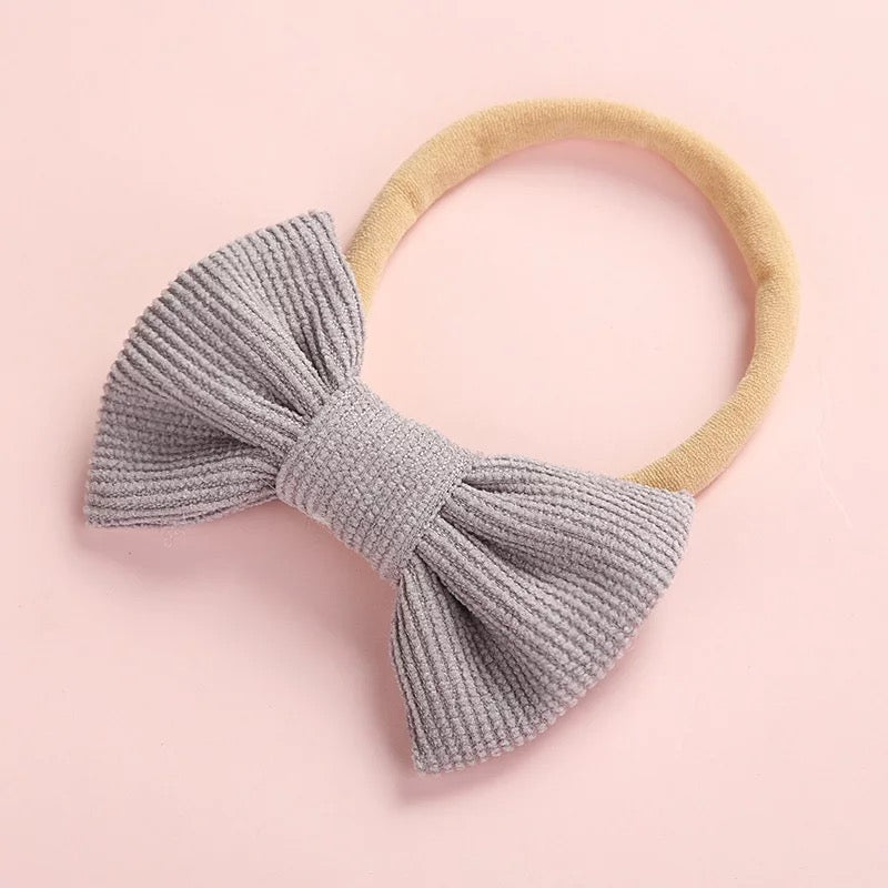 Dainty corduroy bow headbands