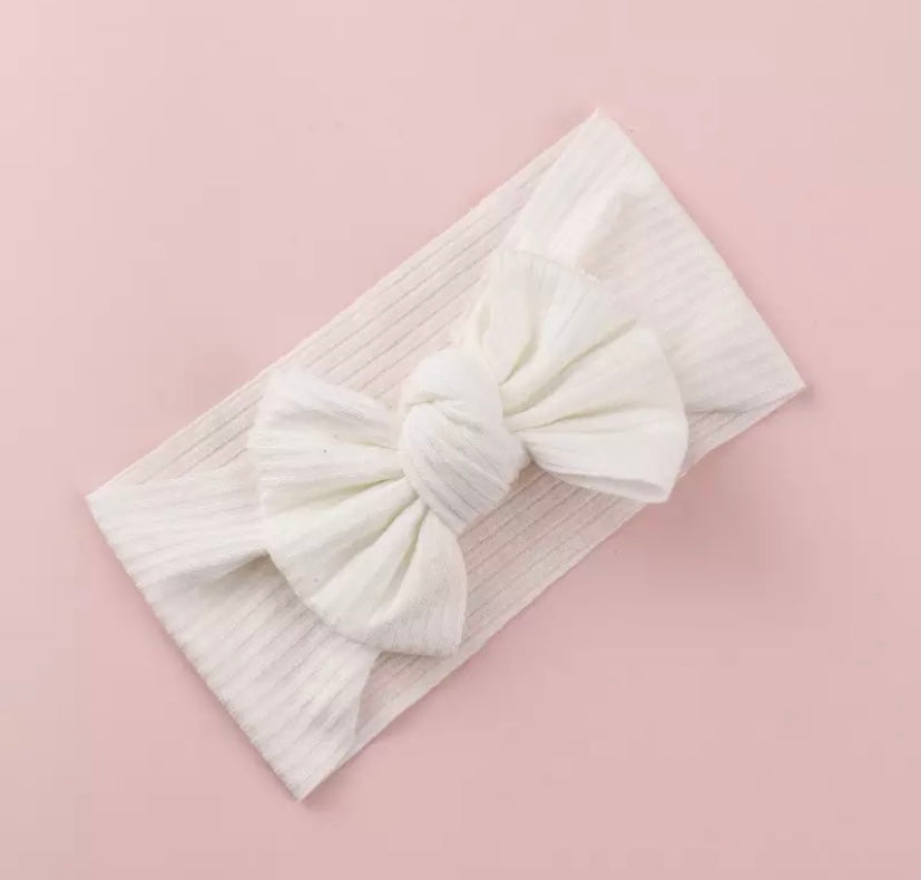 Ribbed bow headbands
