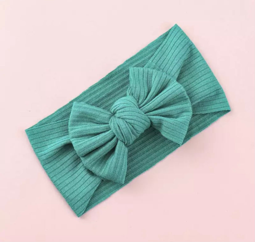 Ribbed bow headbands