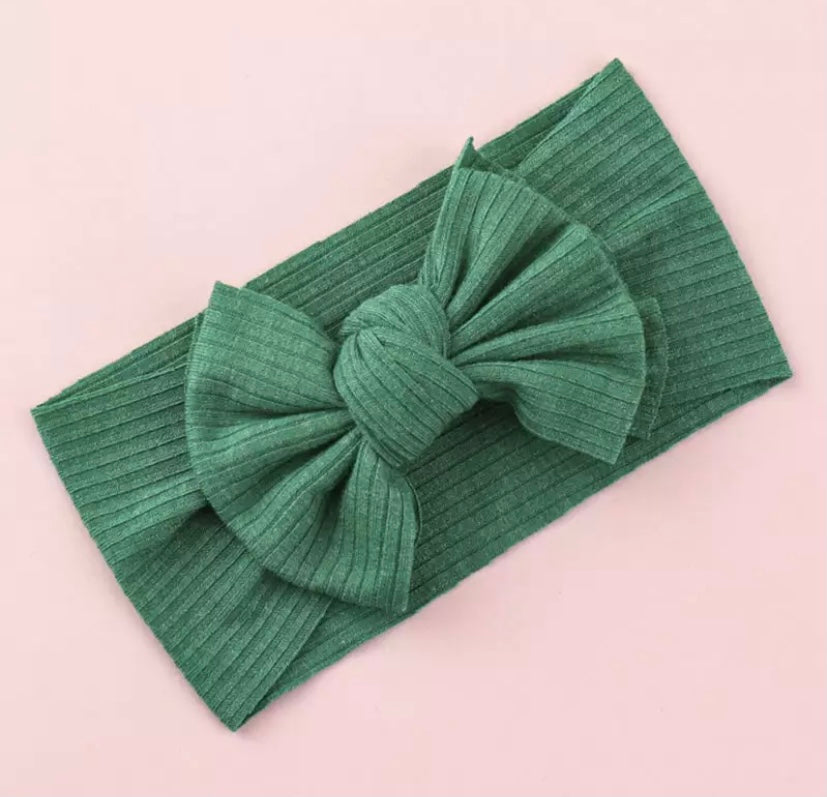 Ribbed bow headbands
