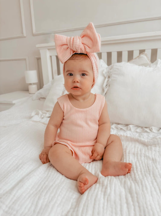 The Raine bummies, peplum top and chunky top knot-sold as a set & available in 2 colours