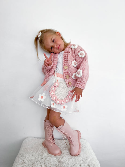 Handmade flower cardigan