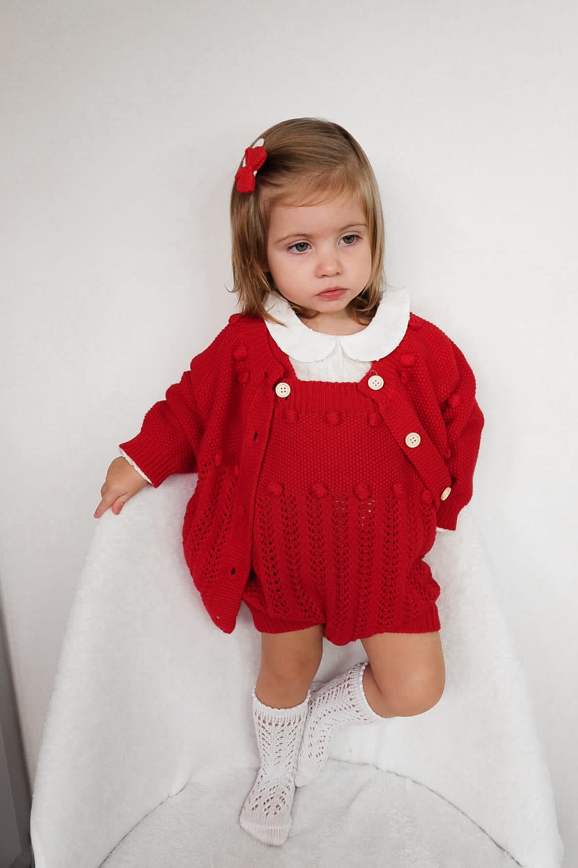 Santa baby knitted set